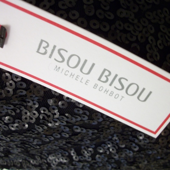 Bisou Bisou Black Sequined Skirt - NWT Size XSmall - Picture 3 of 5